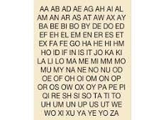 two letter word list